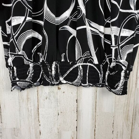 JM Collections Pearl Embellished Scoop Neck Top PM - Picture 7 of 10